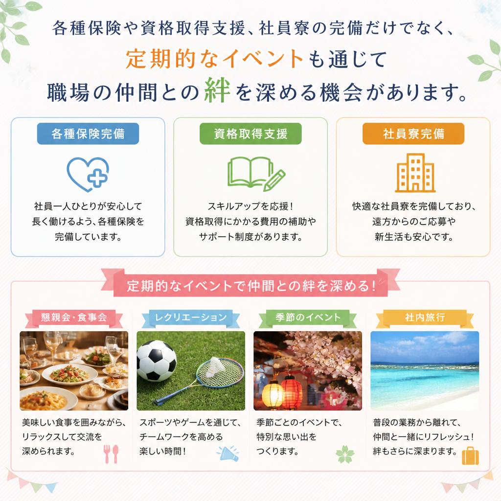 福利厚生が充実!