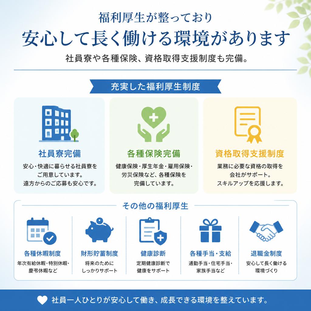 充実した福利厚生制度
