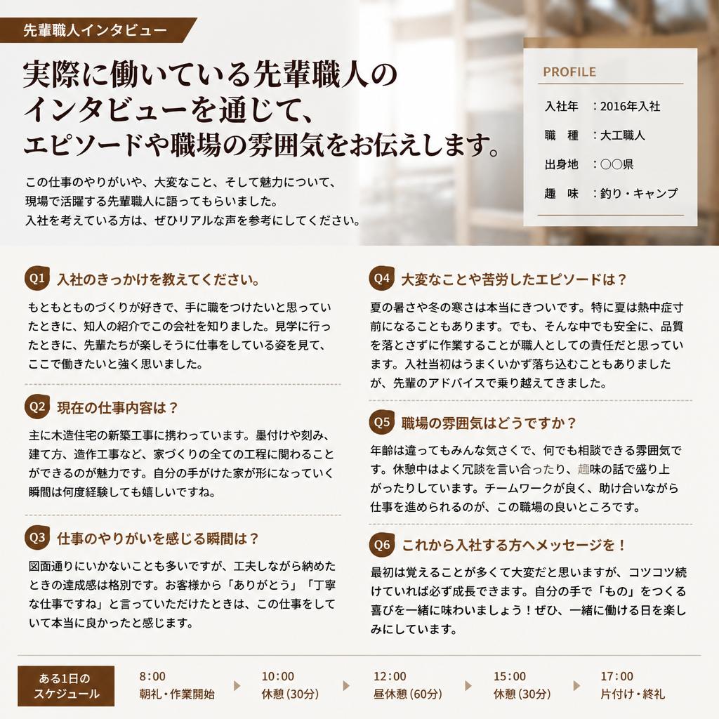 先輩職人の声