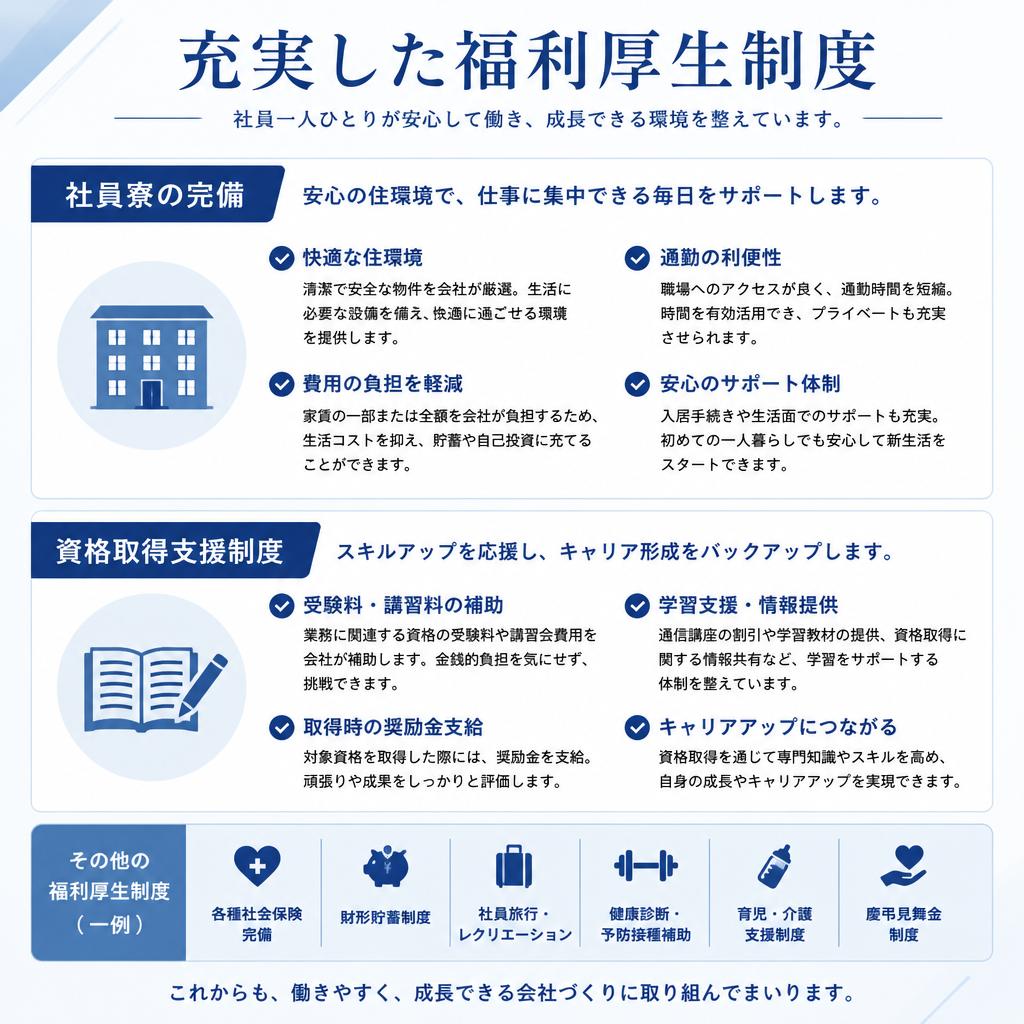 福利厚生とサポート