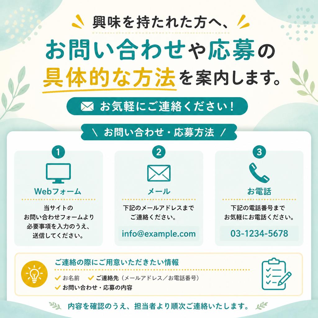 お問い合わせ・応募方法
