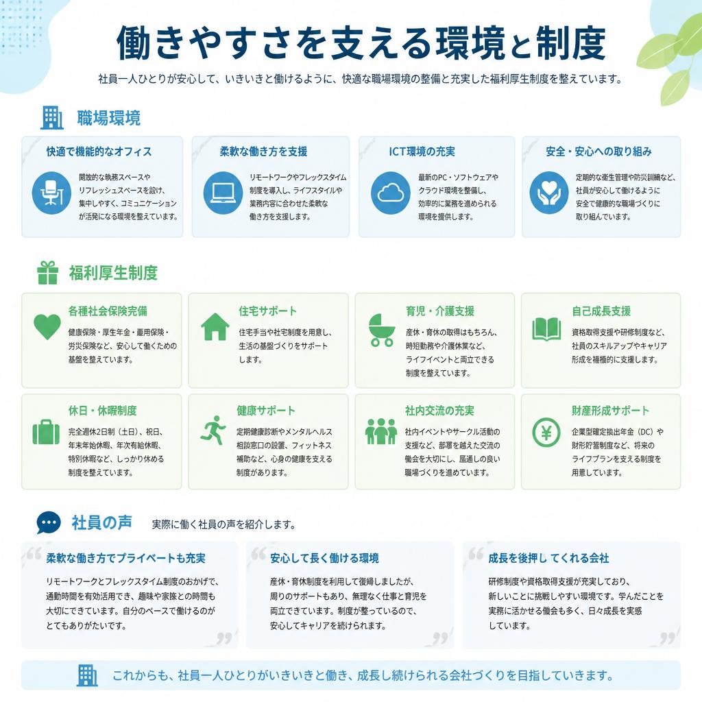 福利厚生と職場環境