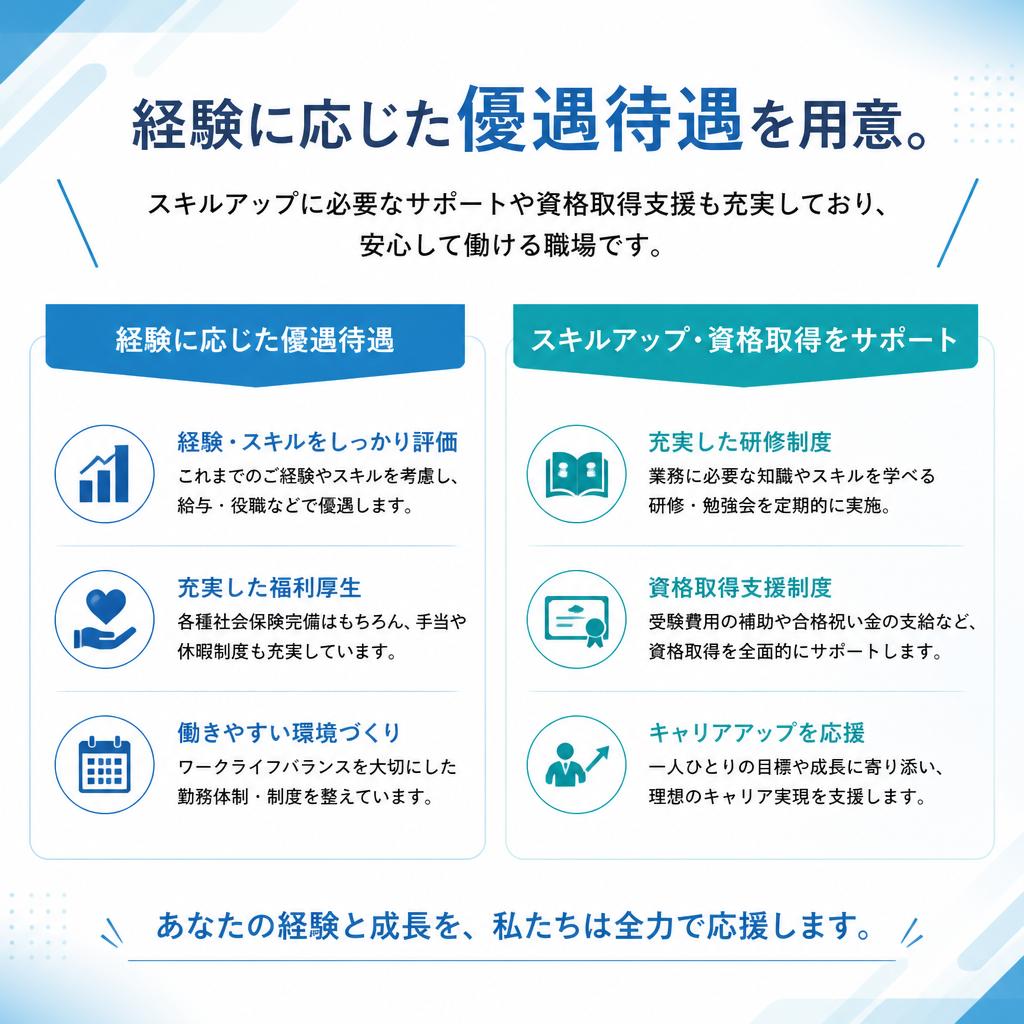 魅力的な待遇と報酬