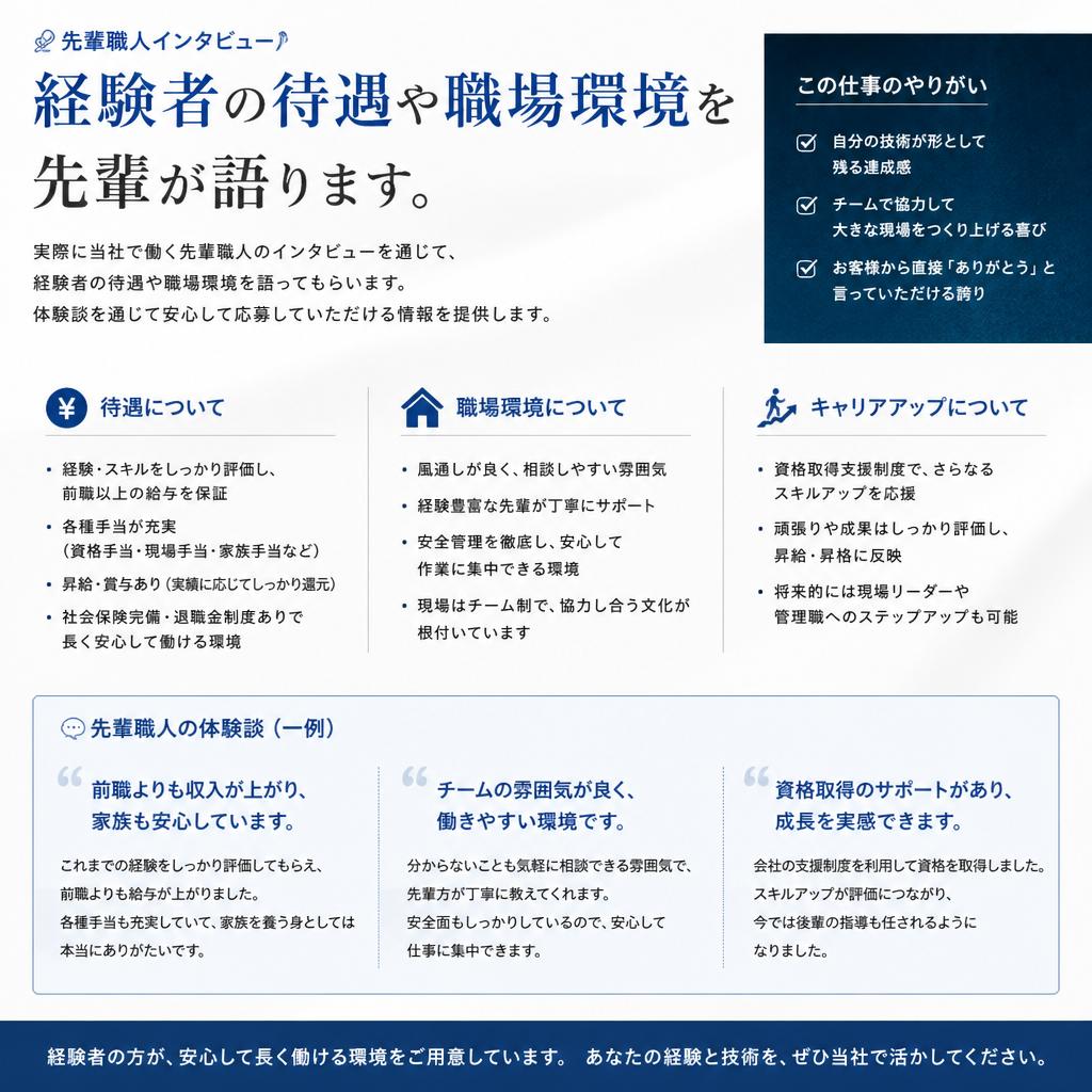 先輩職人の声