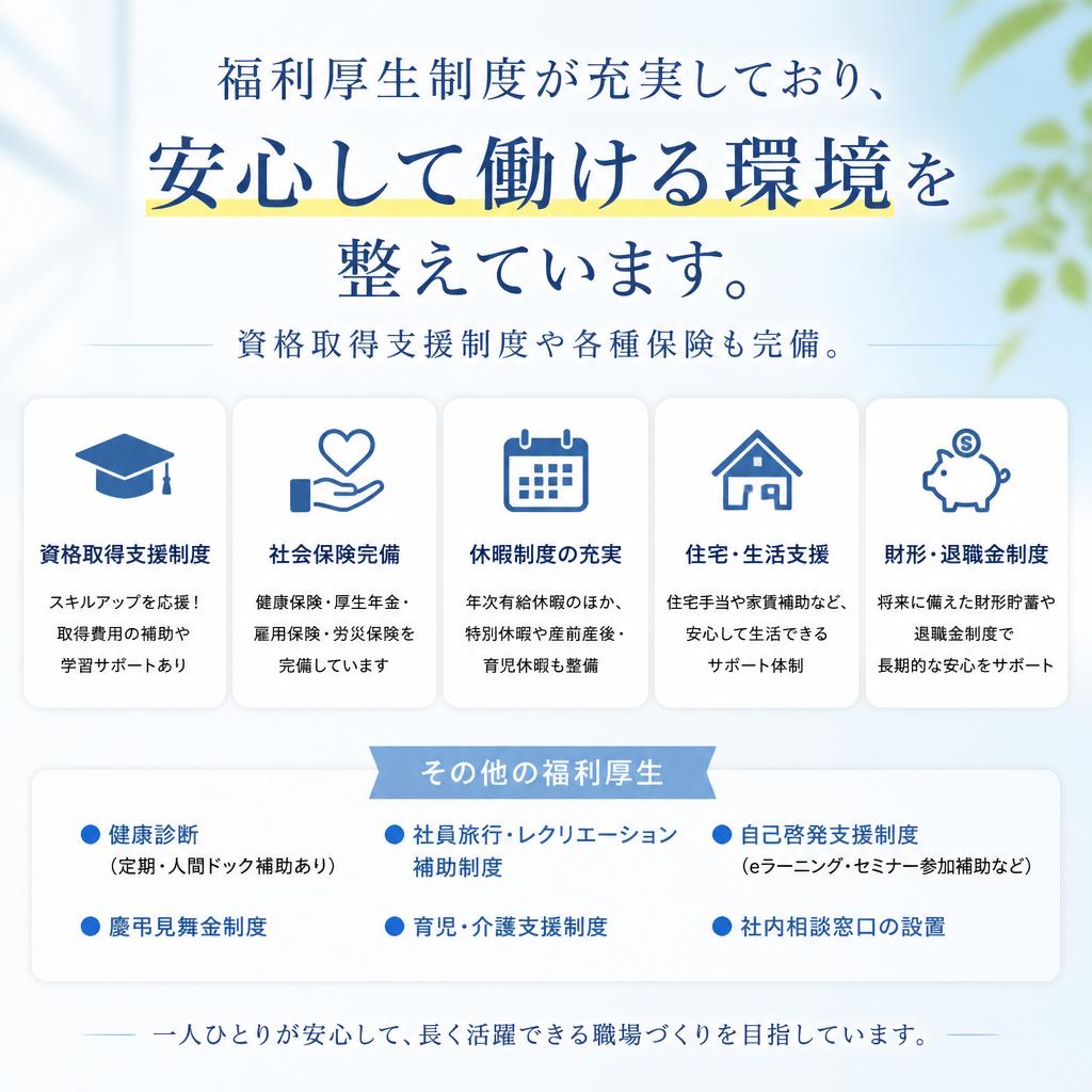 充実した福利厚生