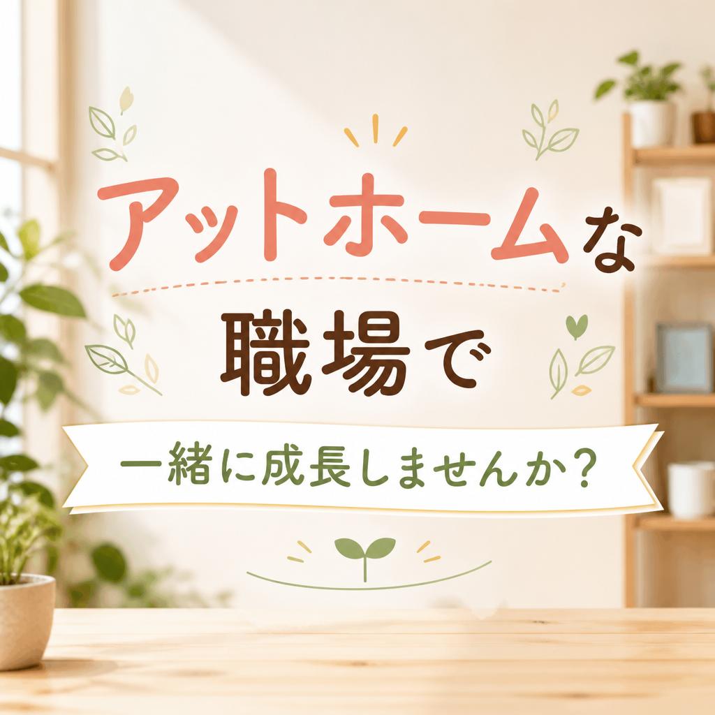 アットホームな職場で一緒に成長しませんか？