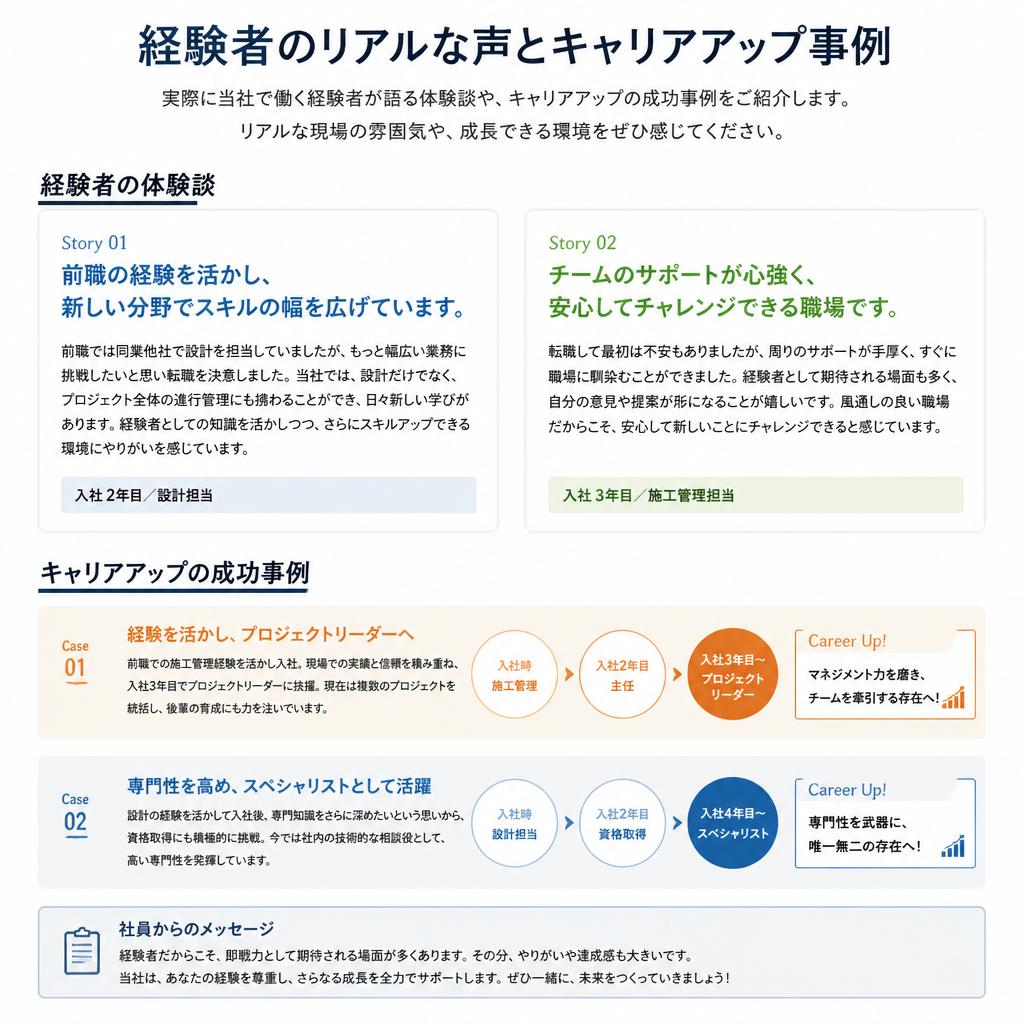 経験者の声・キャリアアップ事例
