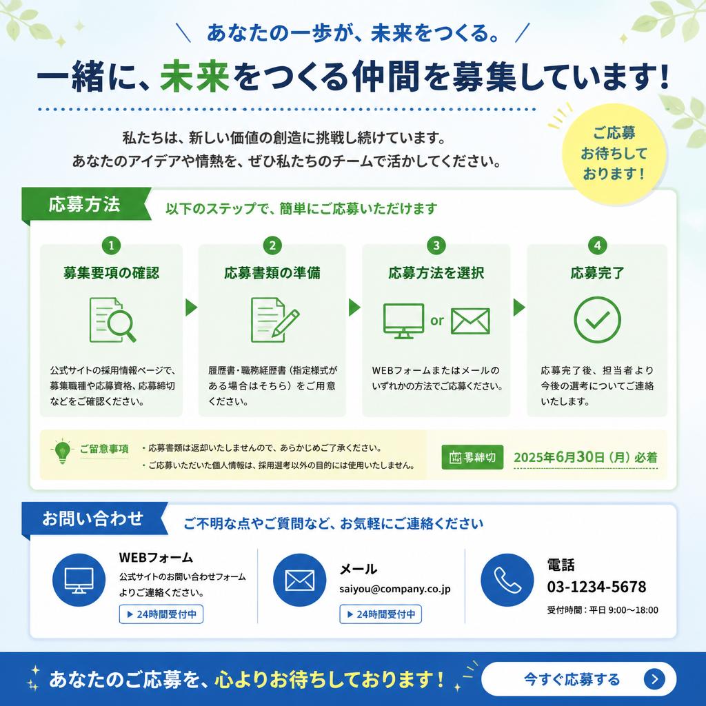今すぐ応募しよう！