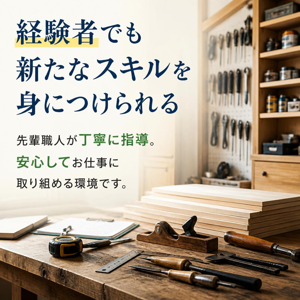 先輩職人による手厚いサポート