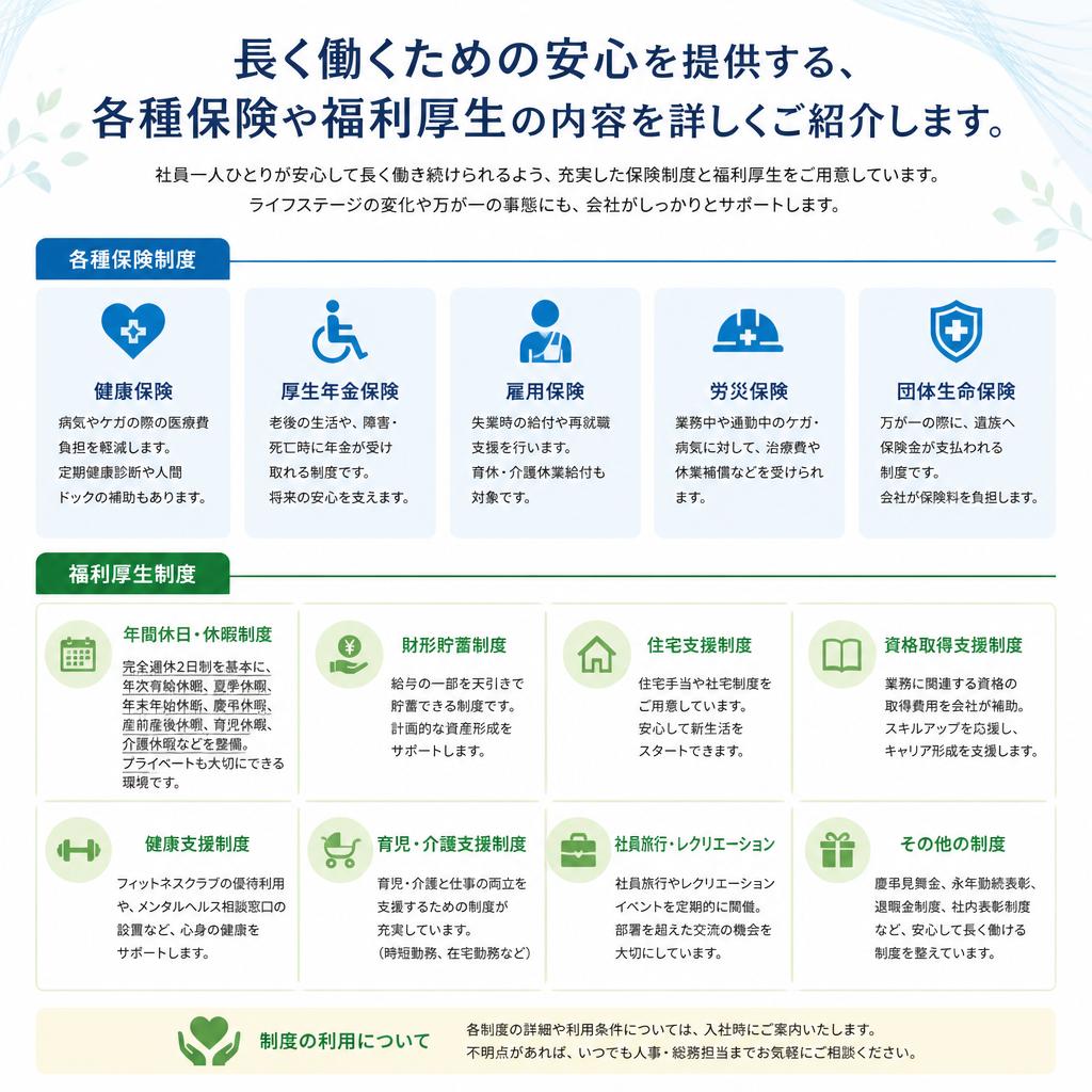安定した福利厚生