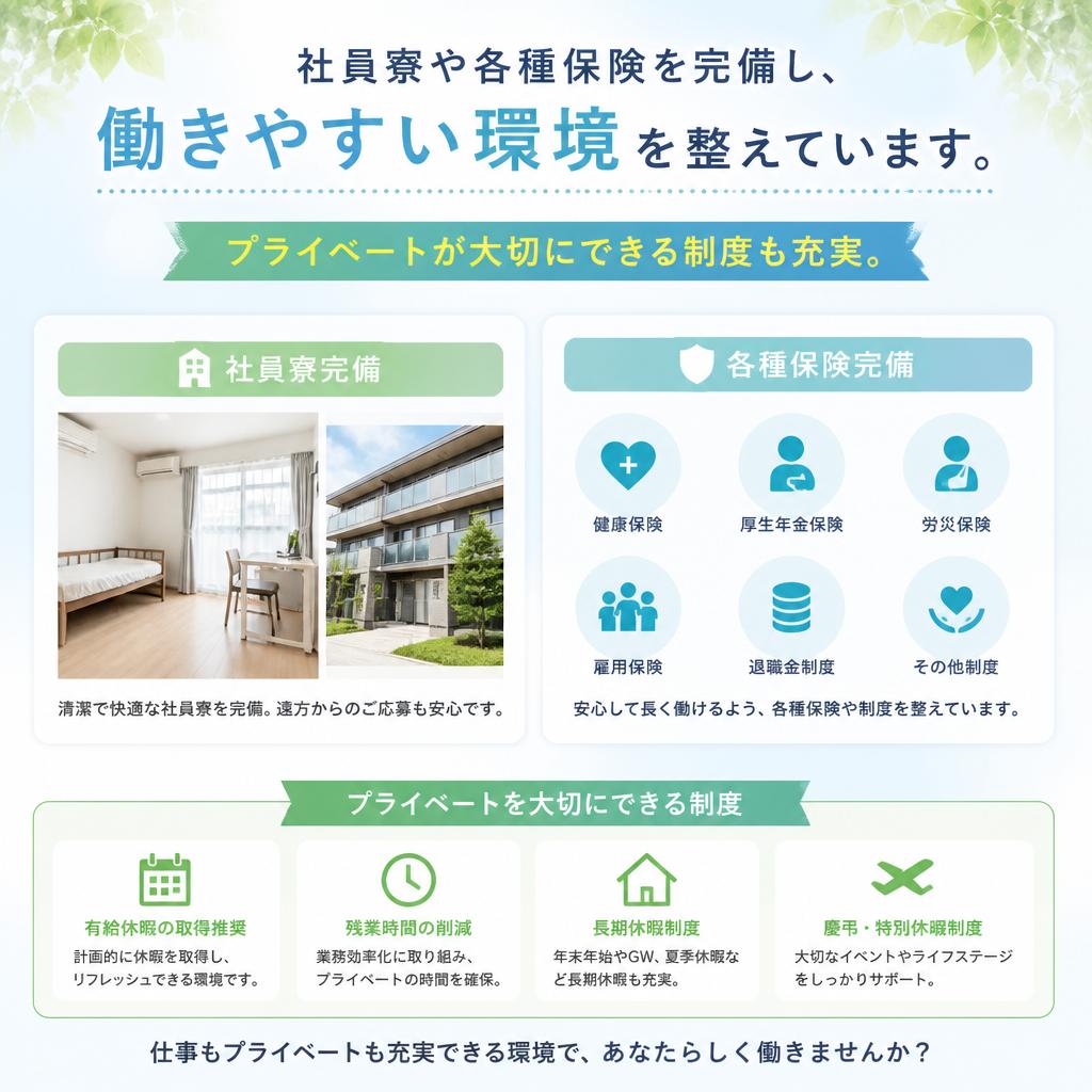 充実した福利厚生