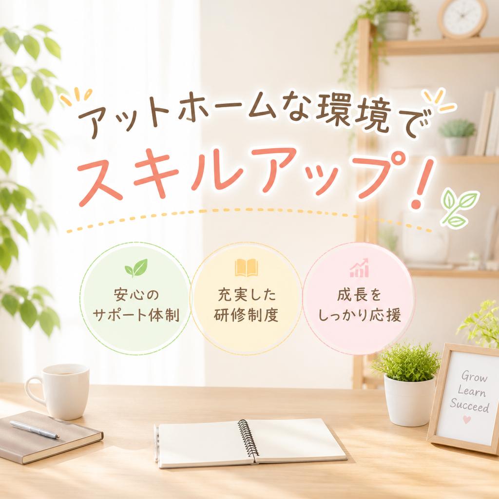 アットホームな環境でスキルアップ！