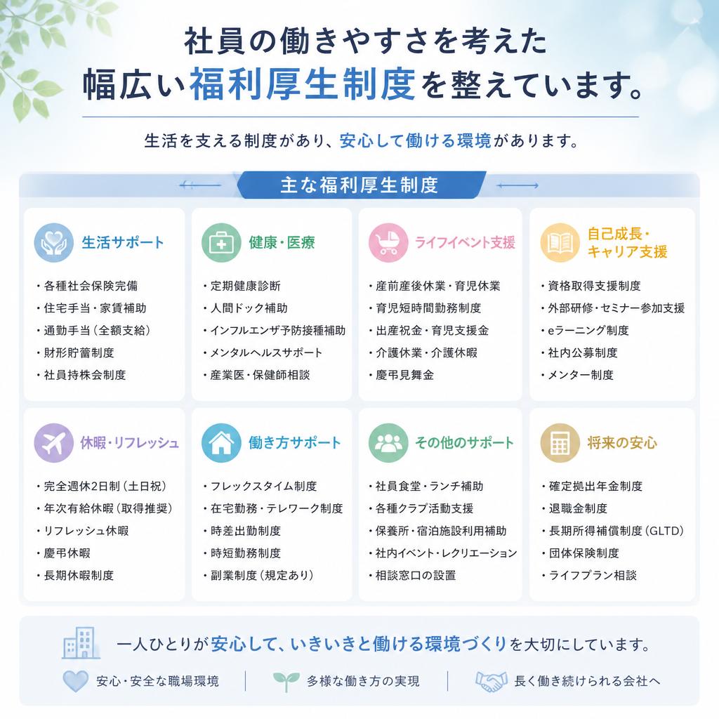 充実した福利厚生制度