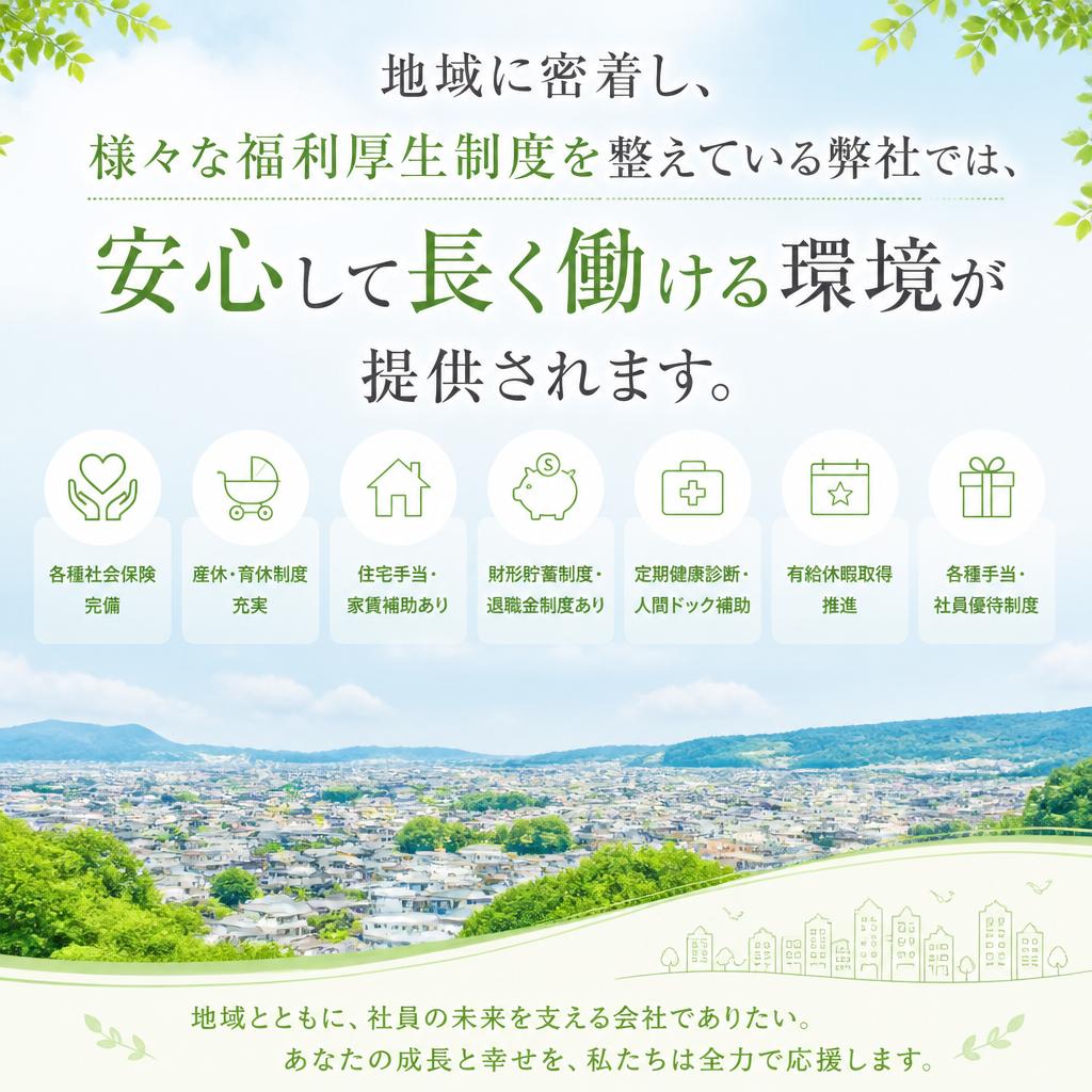 充実した福利厚生と職場環境