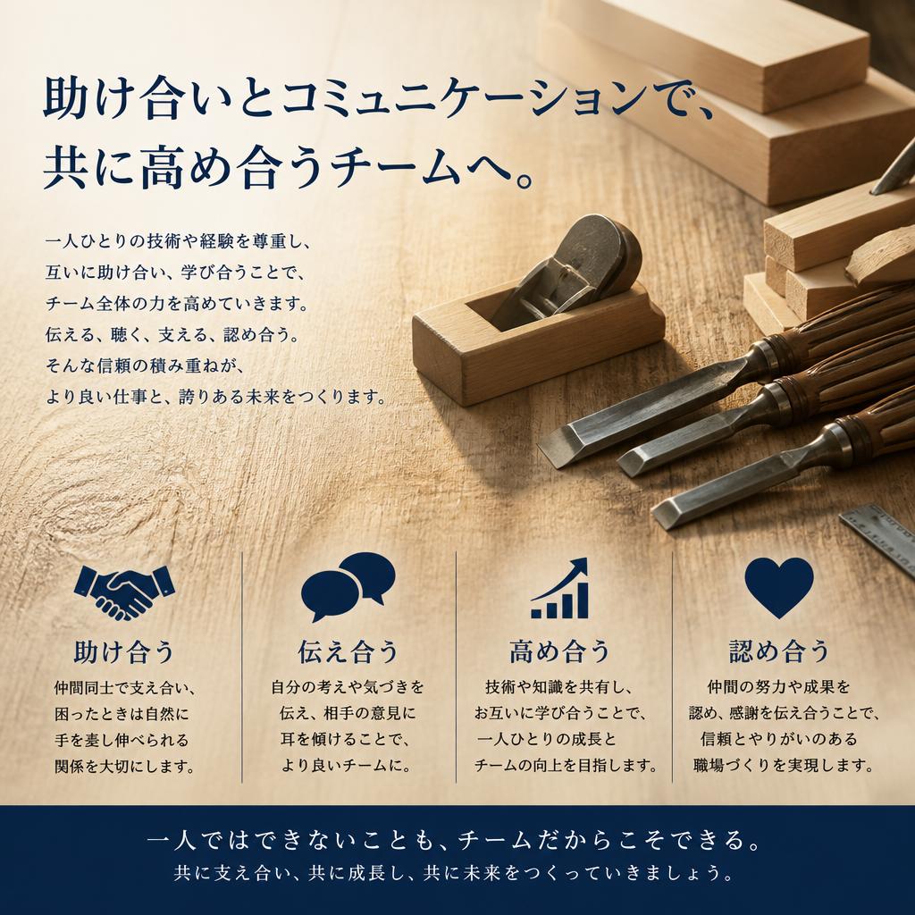チームワークを大切に
