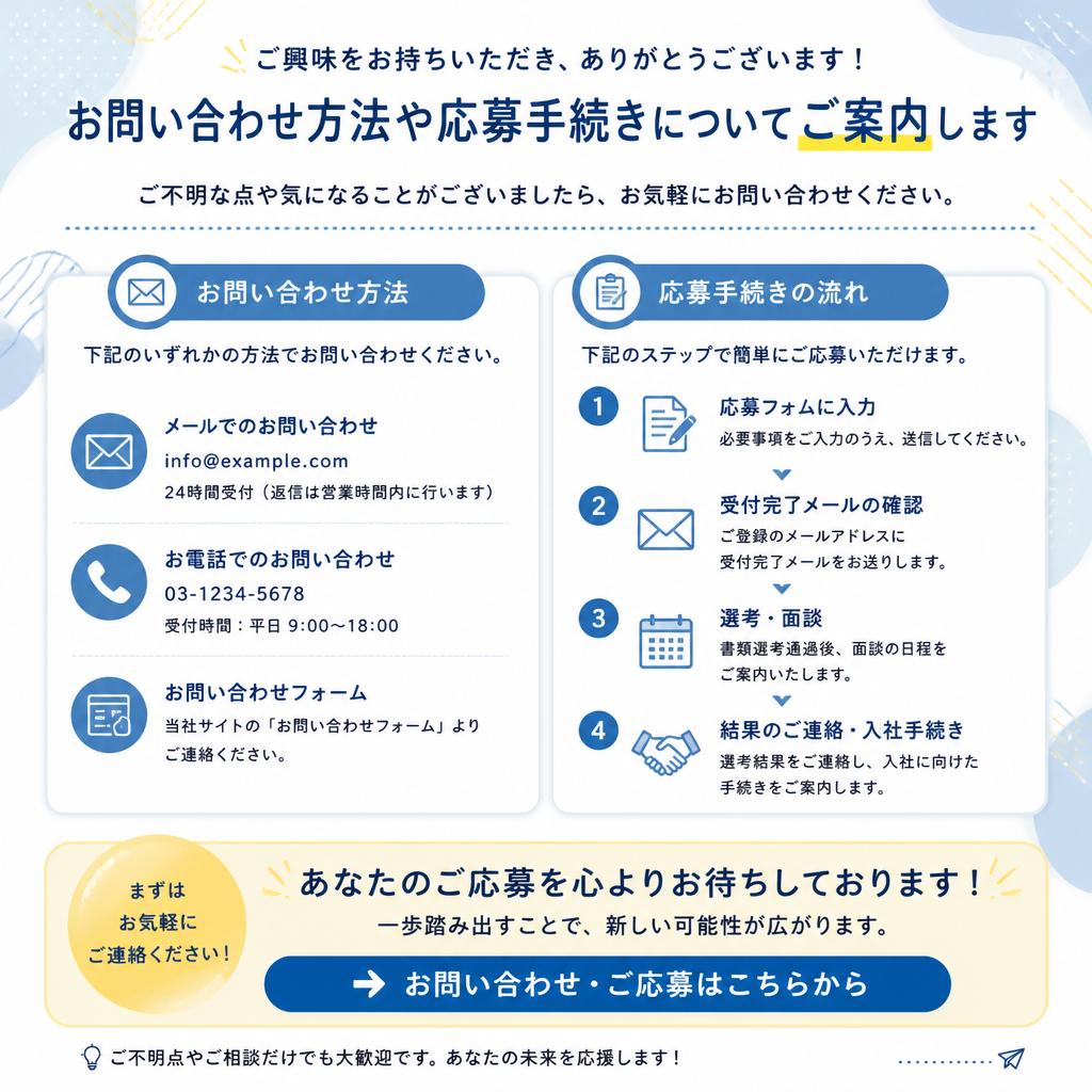 今すぐ応募しよう！