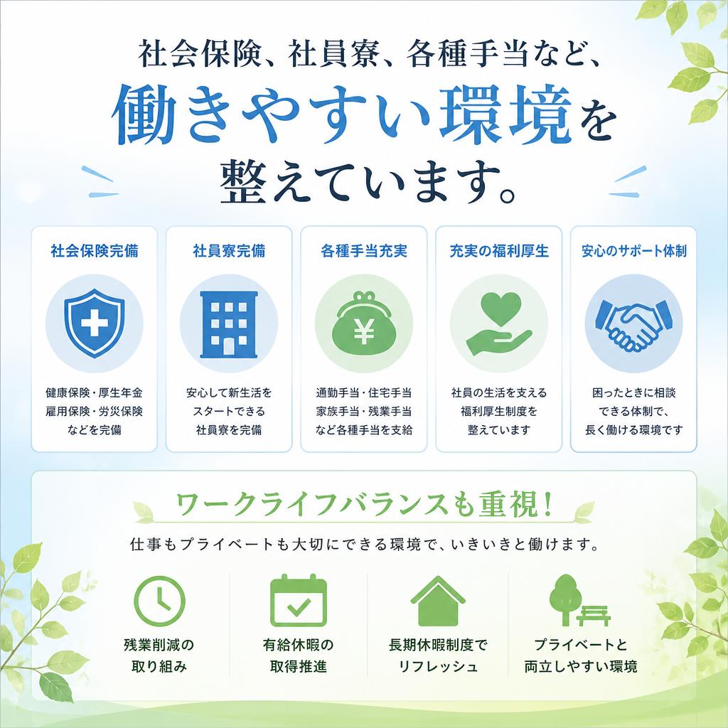 充実した福利厚生