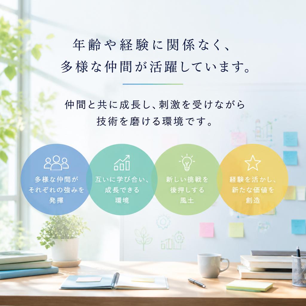年齢不問・多様な仲間が活躍中