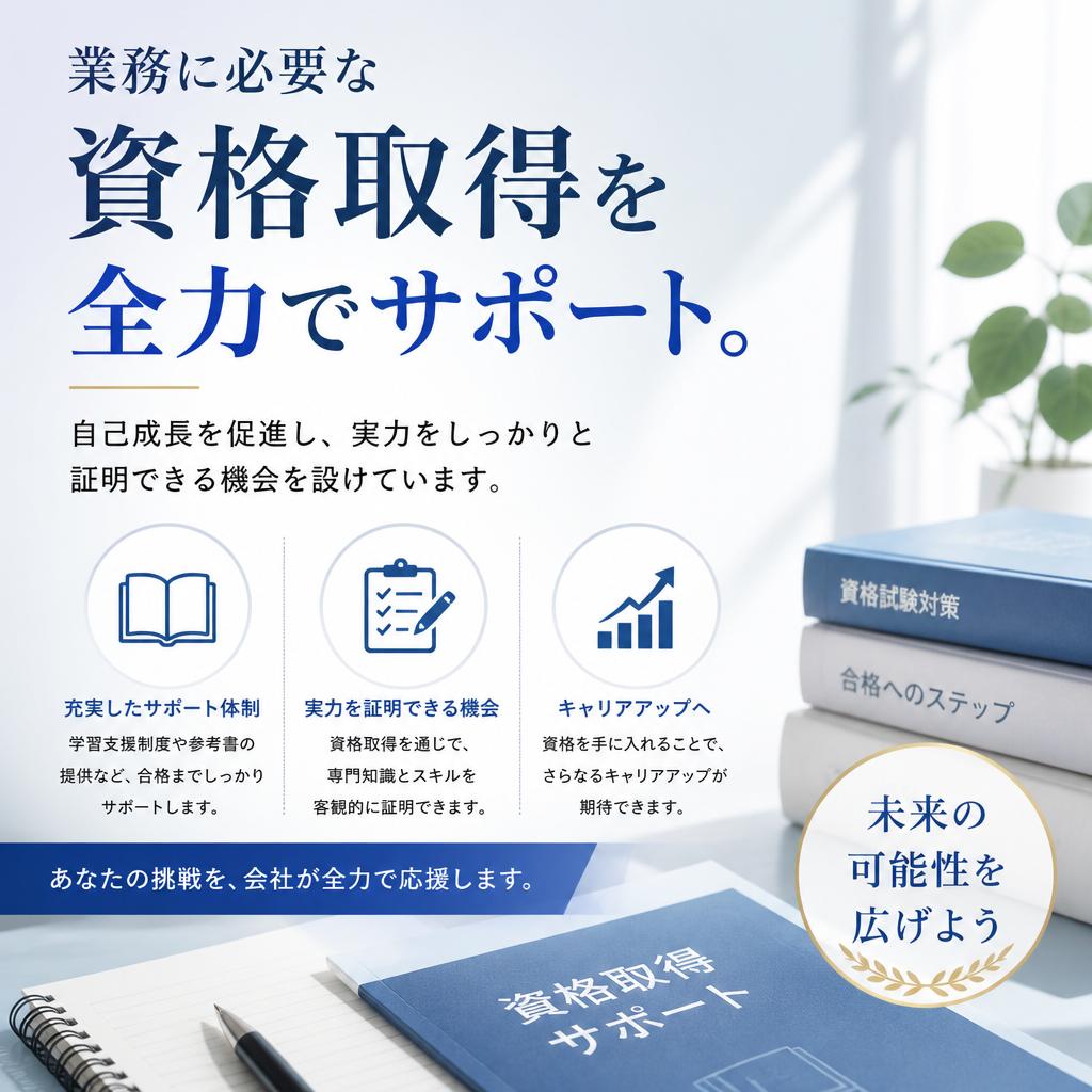 充実した資格支援制度