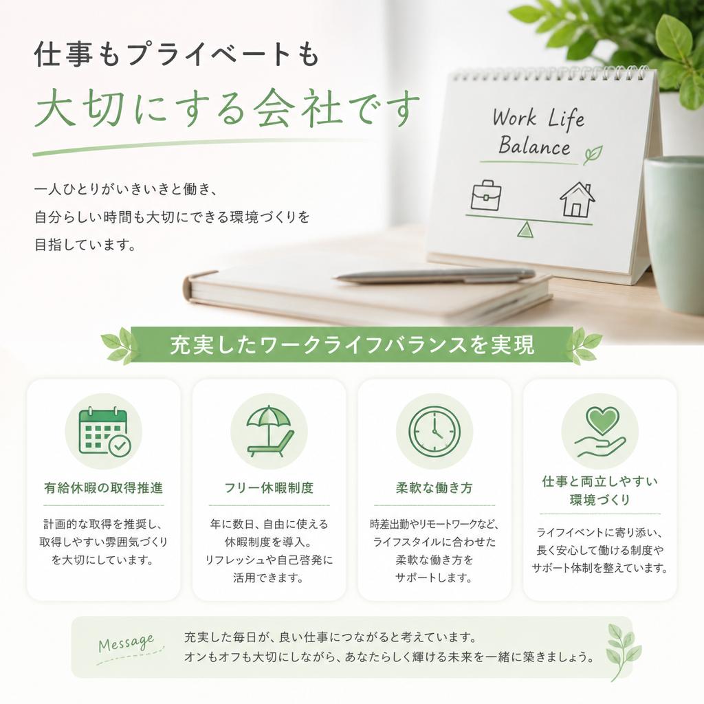 5. 働きやすさとプライベートの両立