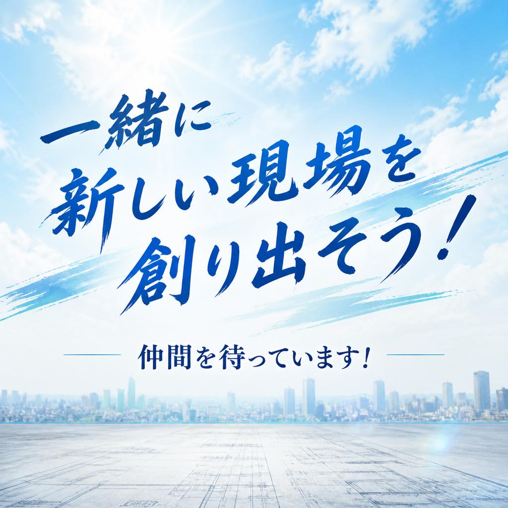 一緒に新しい現場を創り出そう！仲間を待っています！