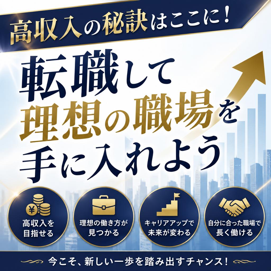 高収入の秘訣はここに！転職して理想の職場を手に入れよう