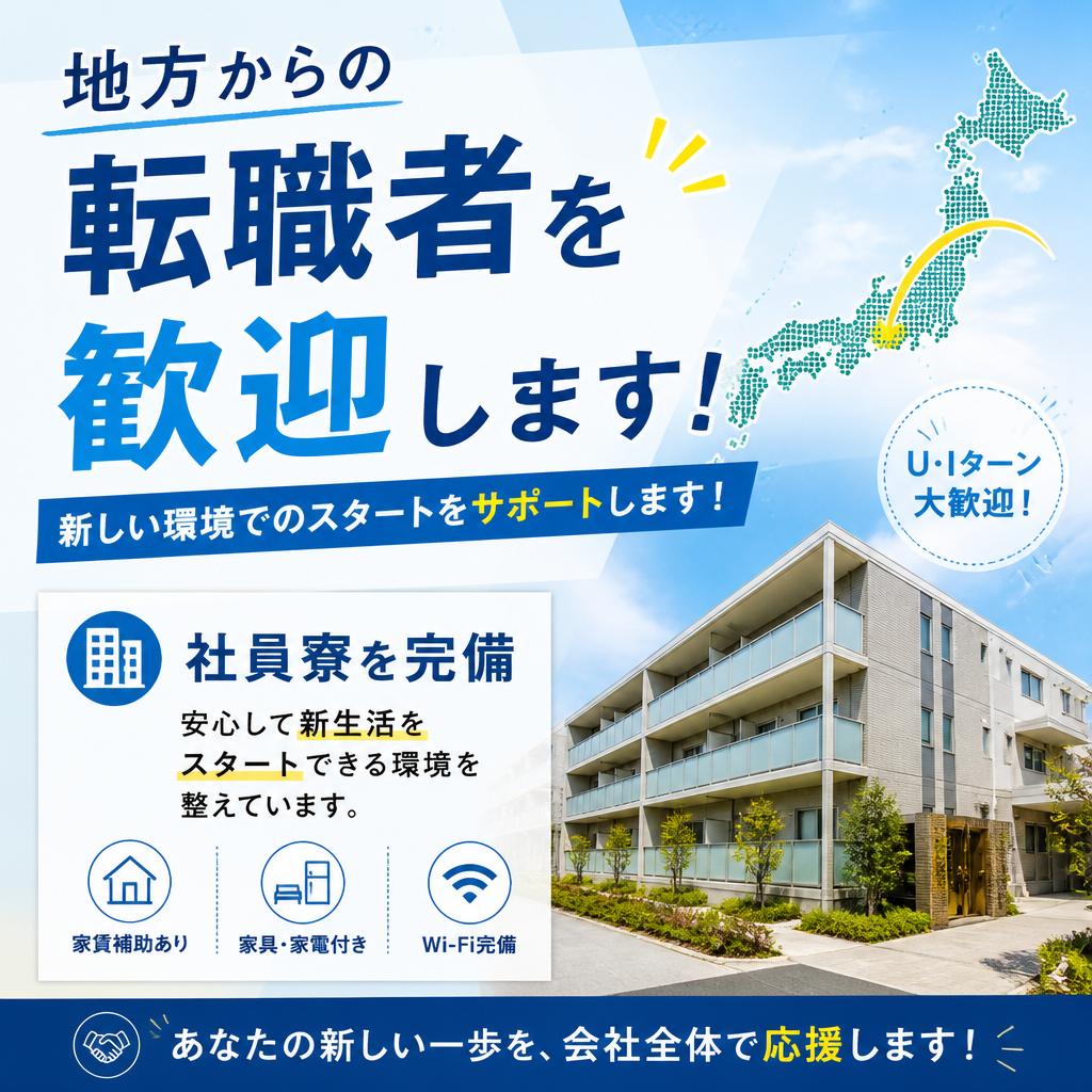 5. 地方からも応募できる社員寮
