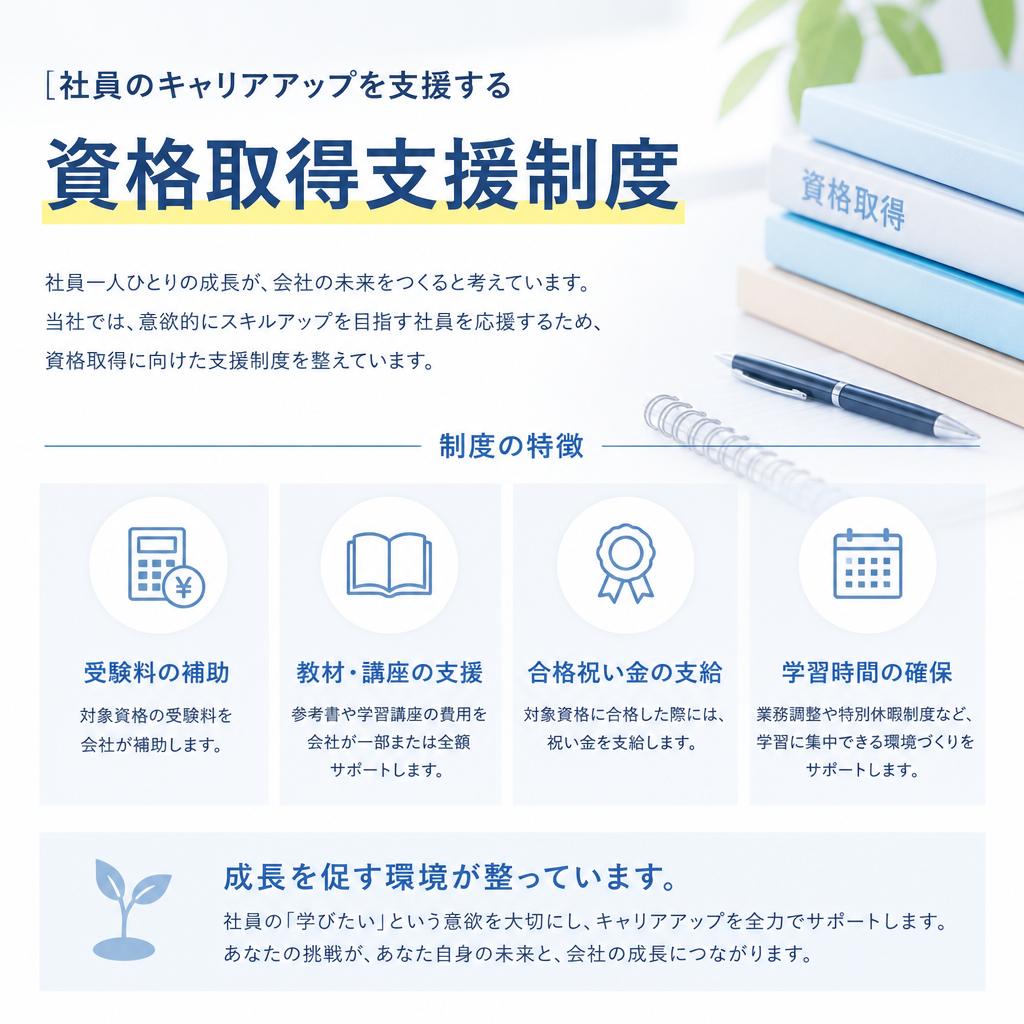 技術力向上に向けた資格取得支援