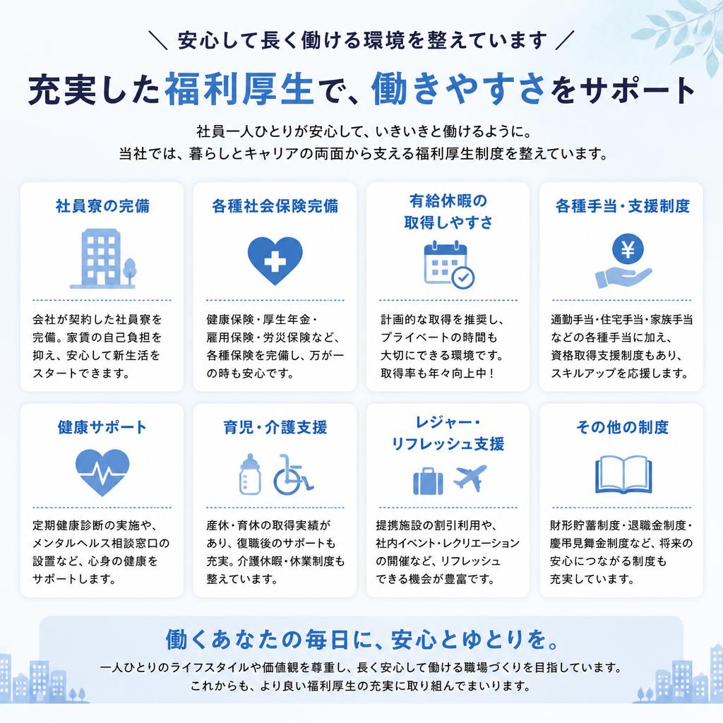 福利厚生と働きやすい環境
