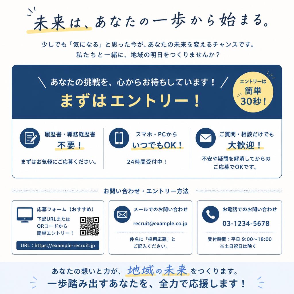 さあ、今すぐ応募しよう！
