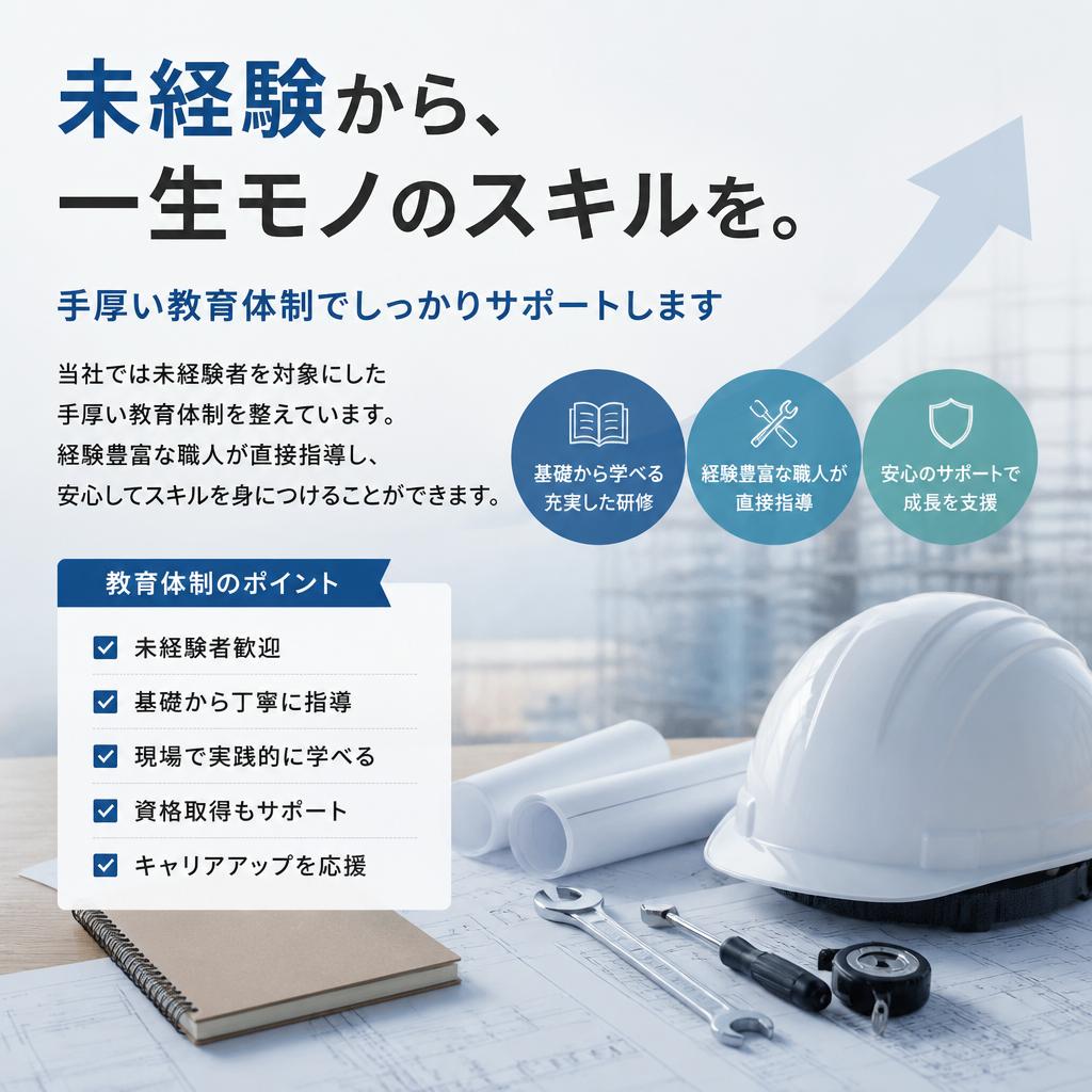 未経験者歓迎！充実の教育制度